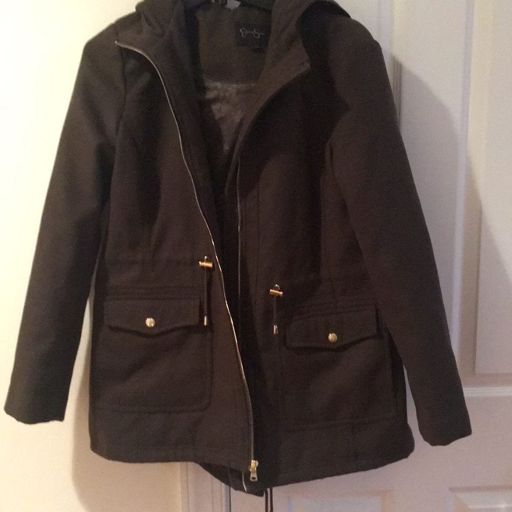 Jessica Simpson olive green jacket